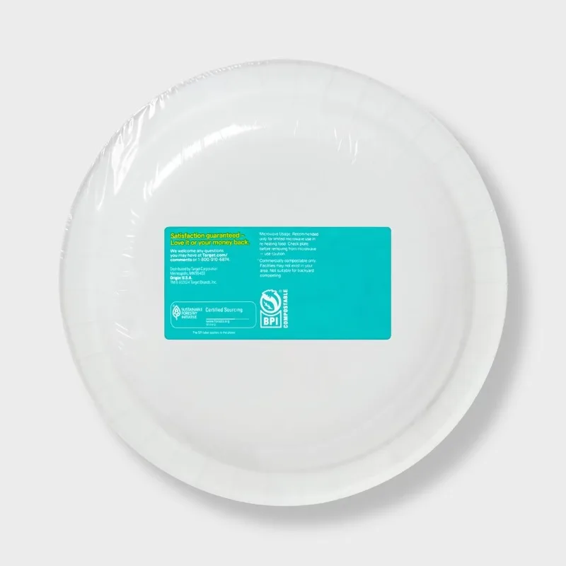 White Paper Plates 8.5