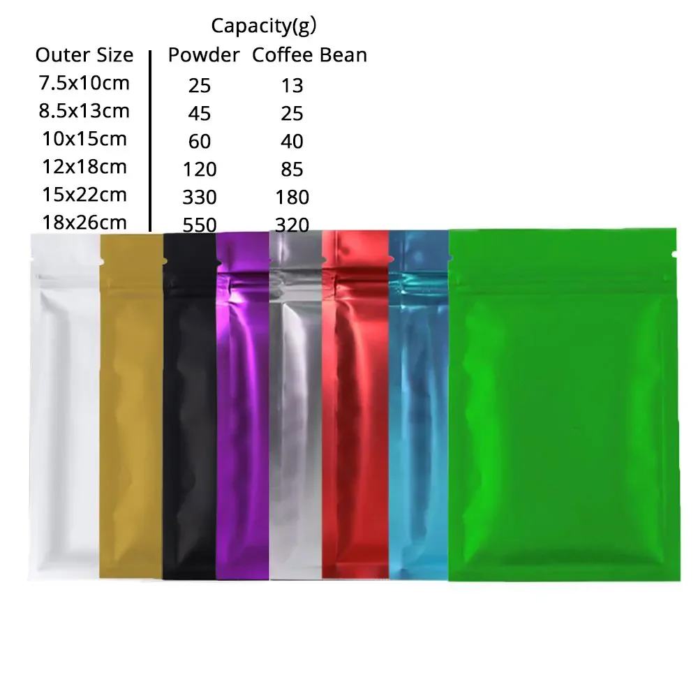 Custom Mylar Bags Printed Aluminum Foil Ziplock Product Packing Pouch, Reusable Heat Sealable Flat Business Packaging Bag