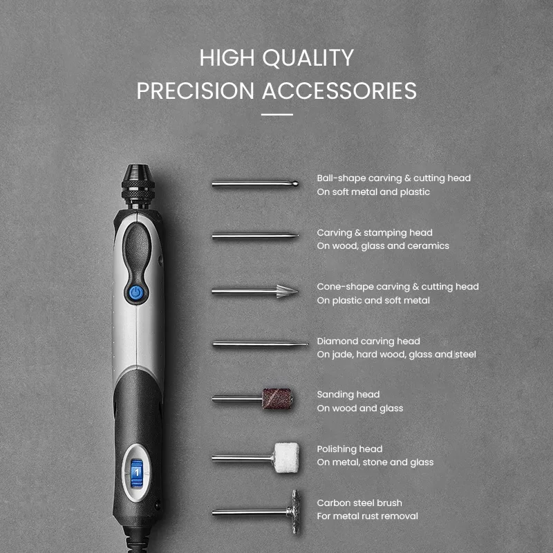 Dremel Stylo 2050 Engraving Machine 5 Gears Variable Speed Electric Grinder Jade Jewelry Glass Engraver Pen DIY Power Tool view 4
