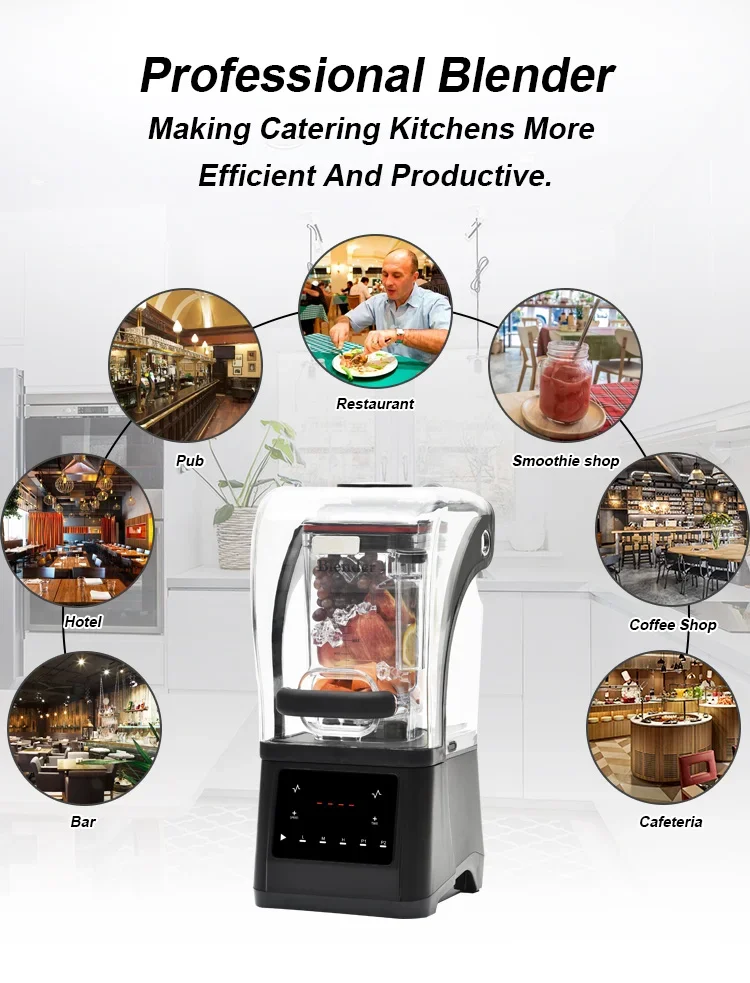 Liquidificador de gelo comercial resistente 2025 para cafeteria