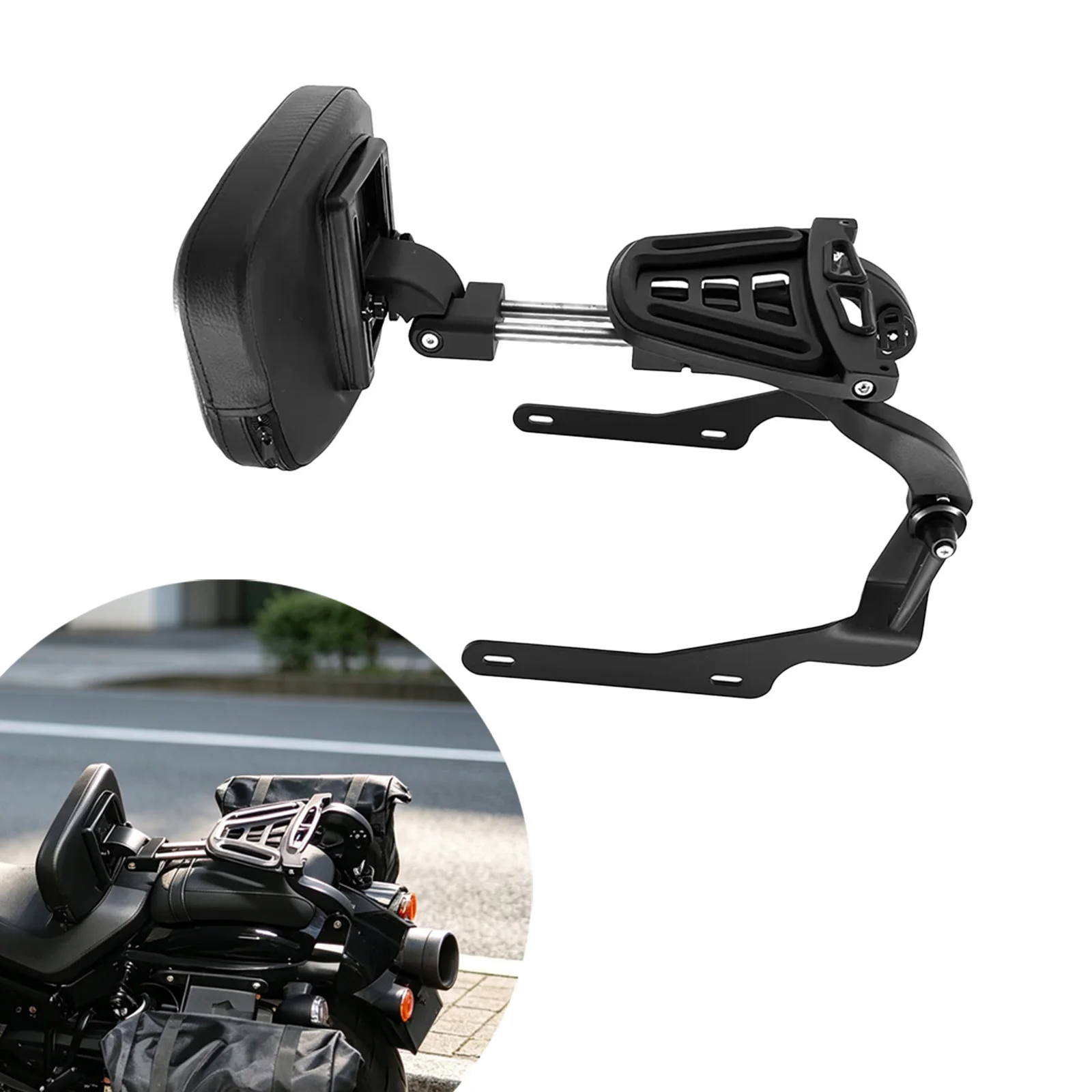 Motorcycle Foldable Backrest Passenger Sissy Bar For Harley Nightster RH975 RH 975 Special RH975S 22-26 Driver Sissybar