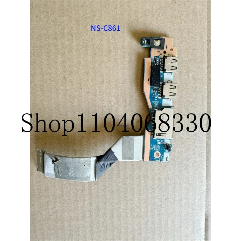 Original For Lenovo Ideapad 5-15IIL05 81YK 5-15ITL05 USB SD Card SWITCH POWER BUTTON Board With Cable 5C50S25126 GS557 NS-C681