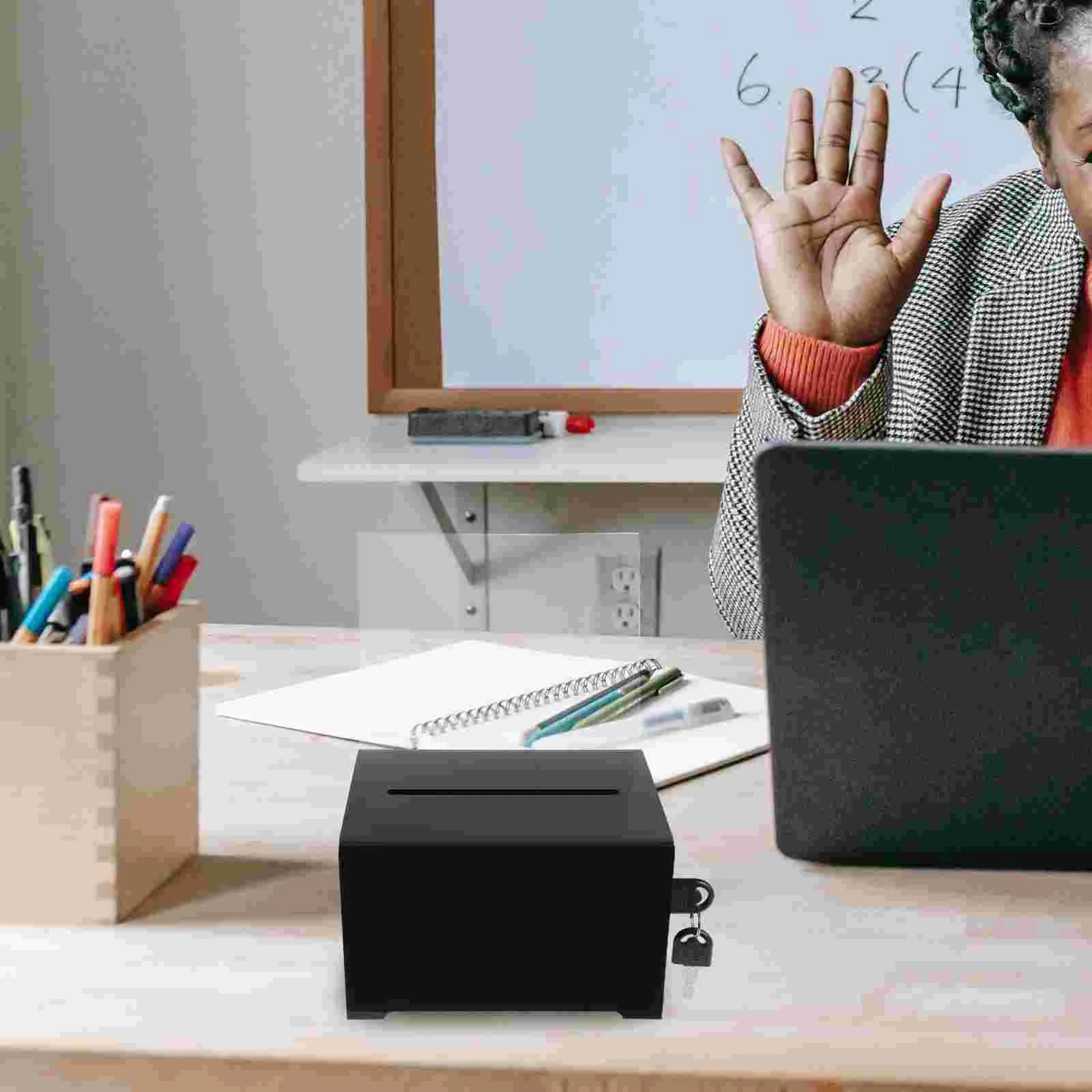 Acrylic Donation Box Case Letter Post Container Boxes for Fundraising with Lock