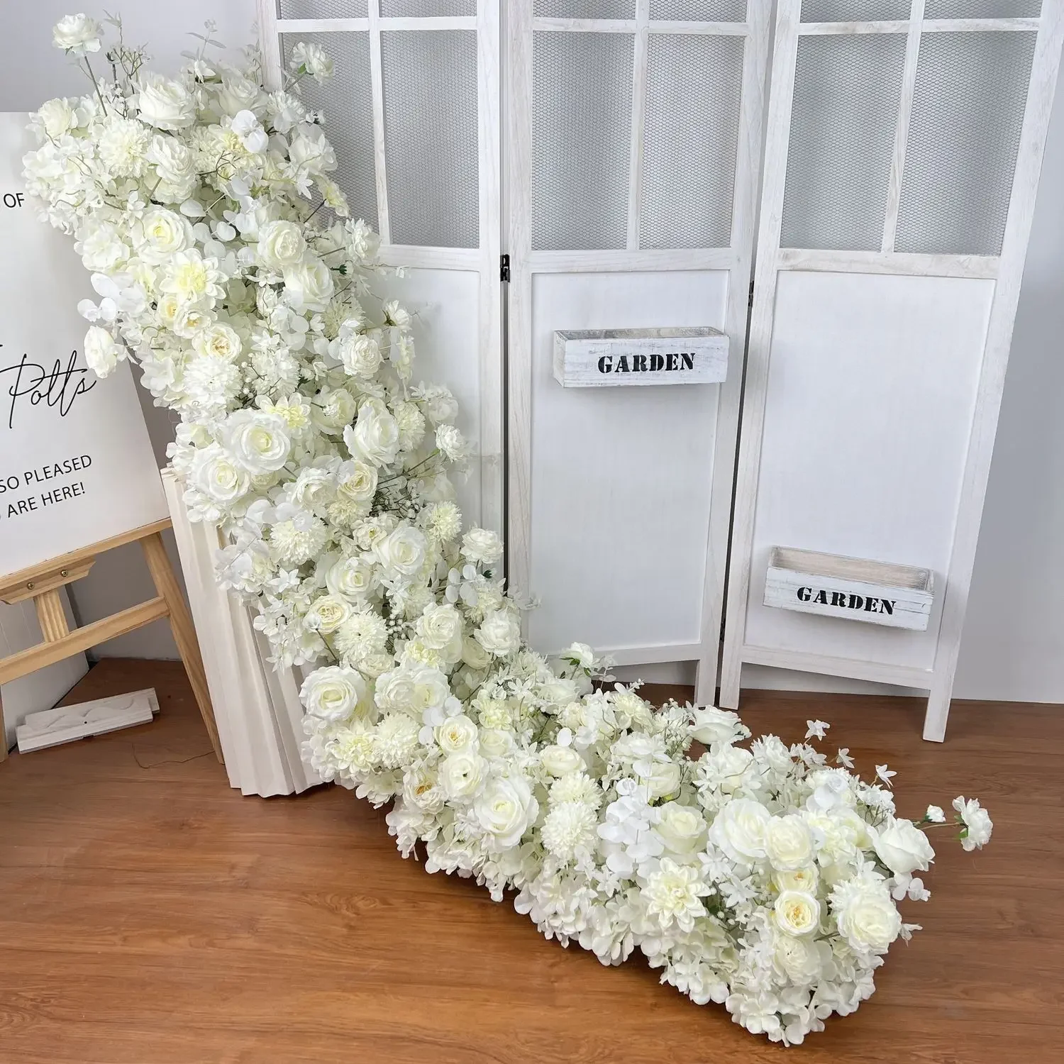 

5D Artificial Wedding Backdrop Decor Rose Floor Flower Runner Event Table Centerpieces Floral Row Arrangement Party Decor Props