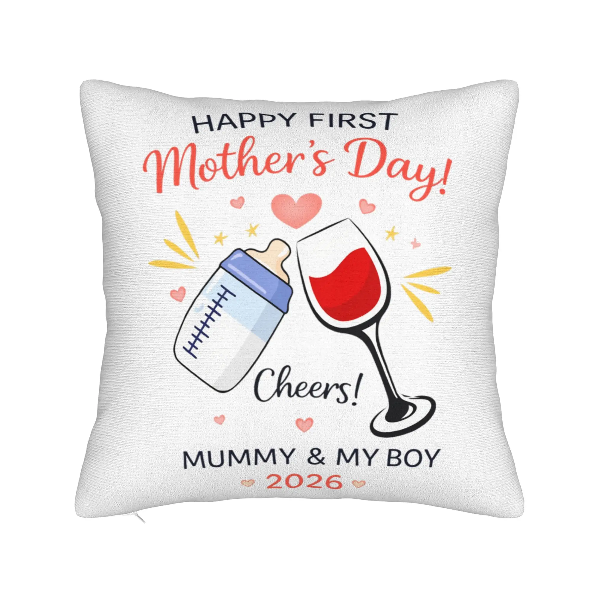 Our First Mothers Day Together Pillow Case  Soft Pillow Cover For Wedding Party Home Decor Fashion Pillowcases