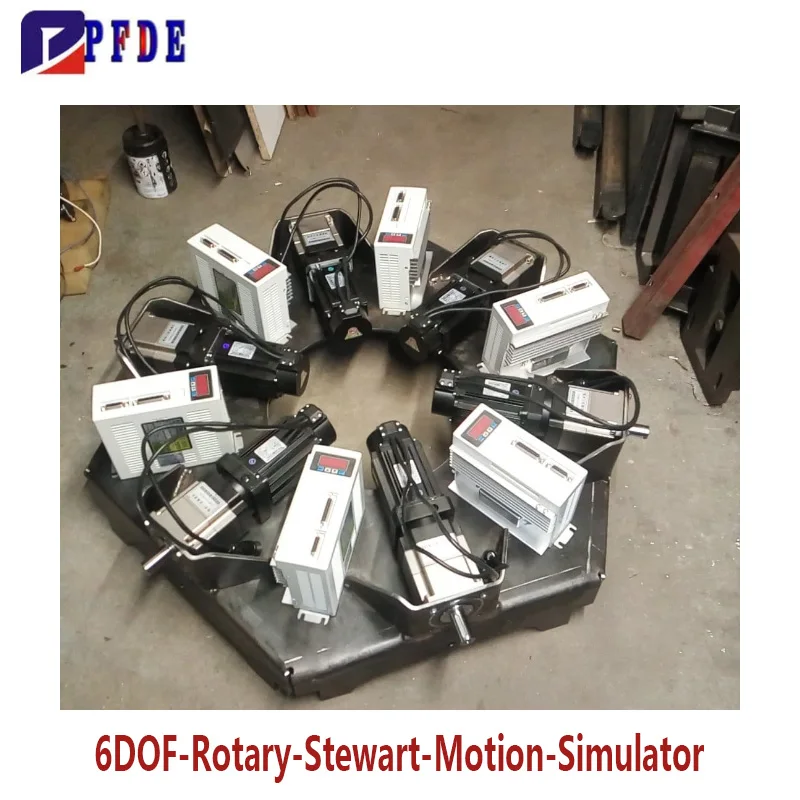 DIY 6DOF-rotatary-Stewart-Motion Simulator 220V 750W AC Servomotor White Driver and Helical Planetary Reduction Motor 50:1