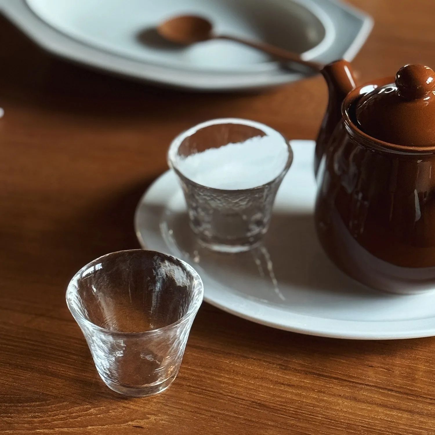 

Thiened Glass Small Tea Cup Coffee Tasting Cup Gongfu Tea Cup Cup for Dining And Utensils Single Layer Body No Cover