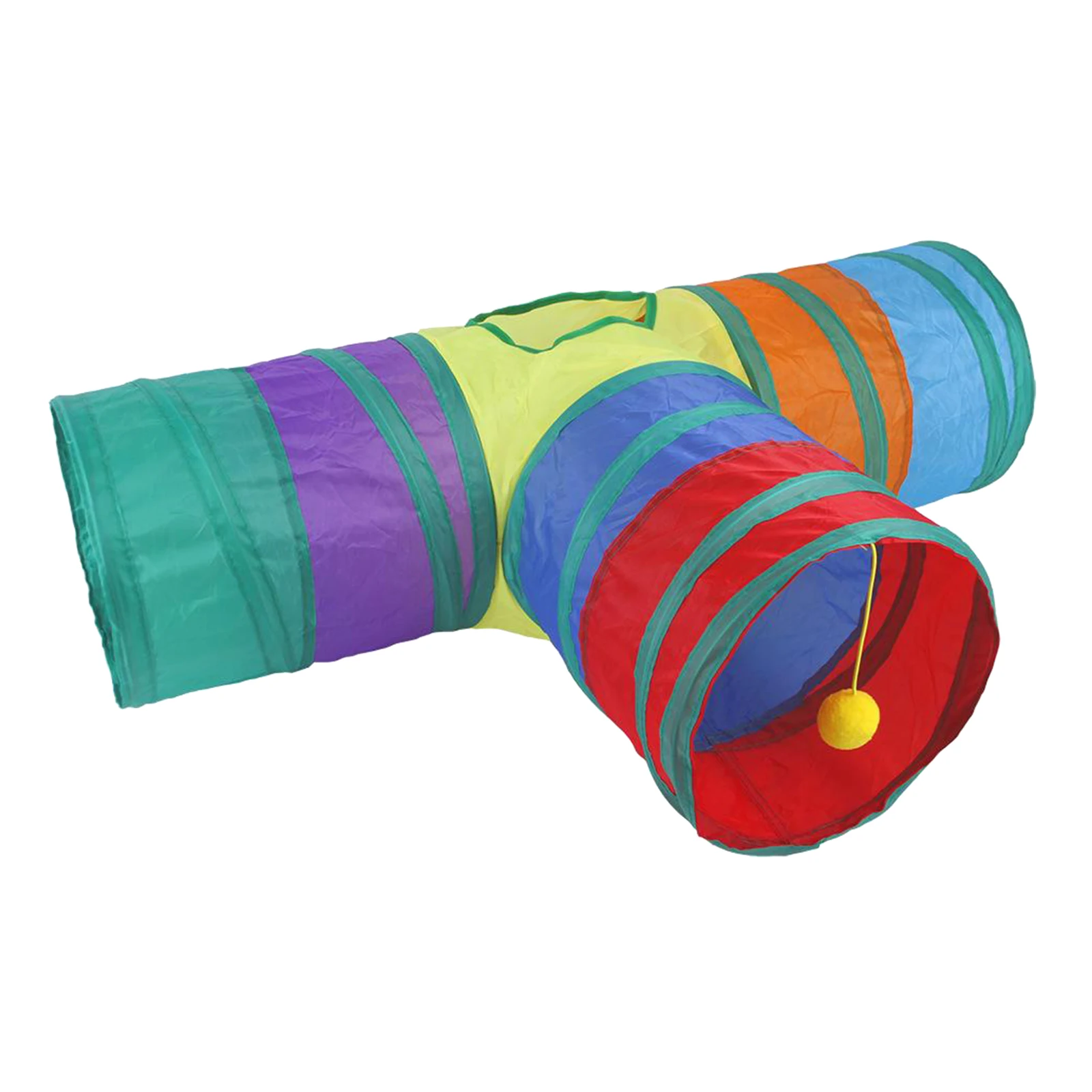 Cat Tunnel Collapsible Crawl Tube Agility Trainer Cats Hole Toy