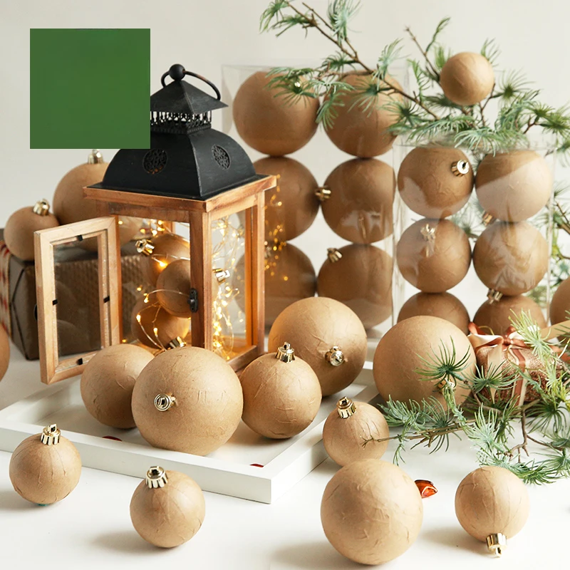 Christmas Ball Kraft Paper Decoration Handmade DIY Accessories