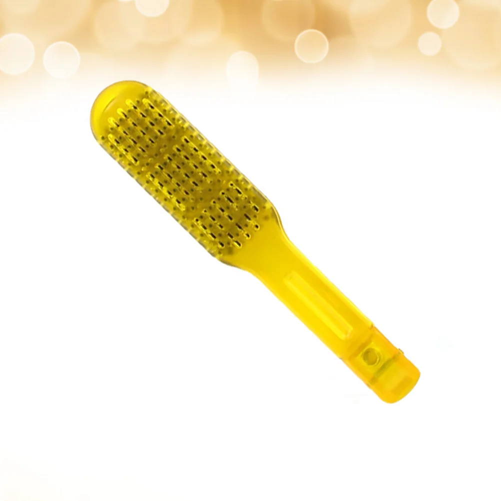 

Women Hair Straightening Comb Yellow High Temperature Resistant Boar Bristle Double Sided Styling Brush Clamp for Professional