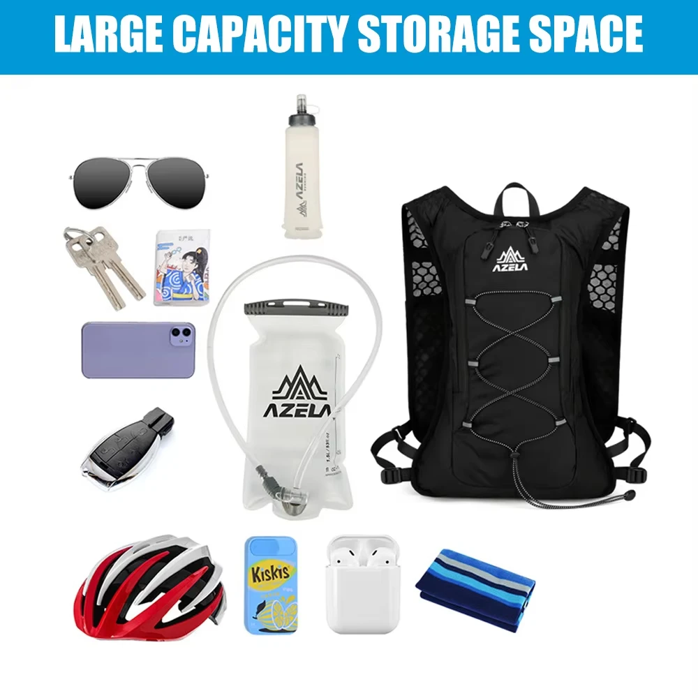 

Легкая универсальная спортивная сумка для улицы с ночным светоотражающим дизайном, спортивная сумка для воды, жилетный рюкзак, подходит для походов, кроссовки