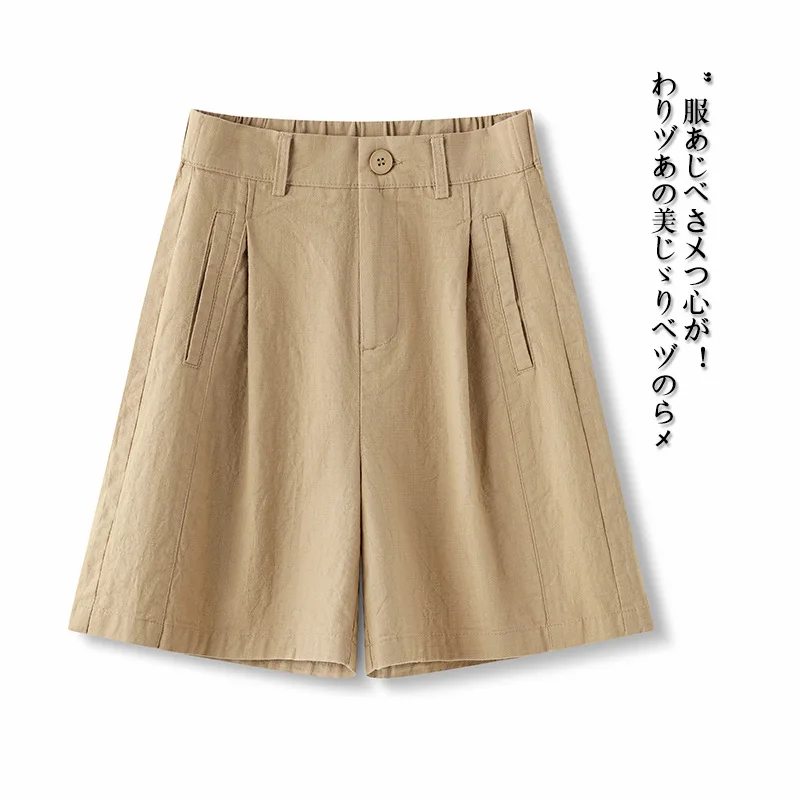 شورت صيفي رقيق كاجوال للنساء، شورت مرن بسيط للتخسيس مريح ومتعدد الاستخدامات بأربعة أرباع #3