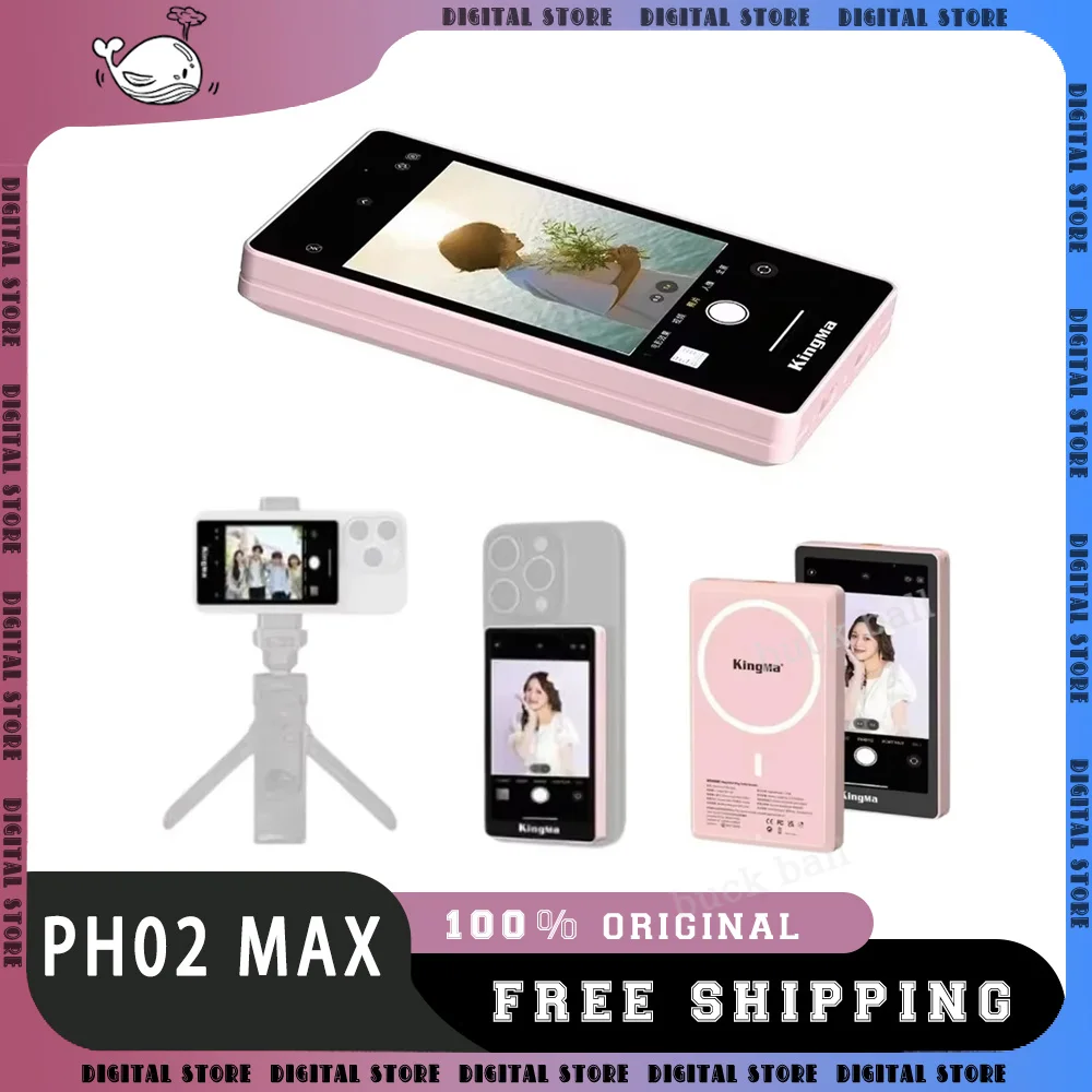 Kingma PH02 Max Selfie Stick Magnetic Selfie Live Streaming Vlog Display Screen Photo Samsung IPhone13 14 15 16 Pro MAX Custom