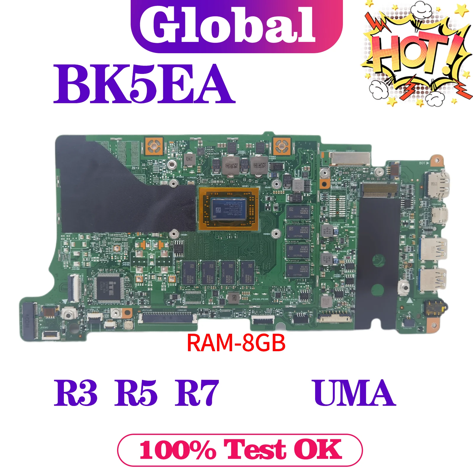 

KEFU Notebook BK5EA Mainboard For Acer SF315-41G SF315-41 Laptop Motherboard R3 R5 R7 8GB/RAM UMA MAIN BOARD TEST OK