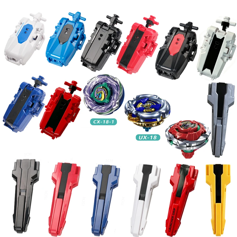 Spinning Top Toy Set With String Launcher Grip Handle Metal Battle Gyro  DIY Spinner Toy Boys Competition Game Birthday Gift