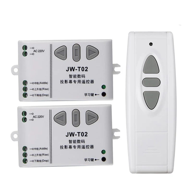 433mhz AC 220V RF Wireless Remote Control Switch UP Down Stop Tubular Motor Controller Motor Forward Reverse TX RX Latched