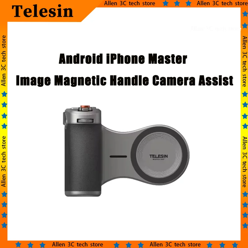 Telesin For Iphone Android Magnetic Phone Photography Grip Assistant Handle Flagship Smartphones Vlogging Selfie Outdoor Shoot