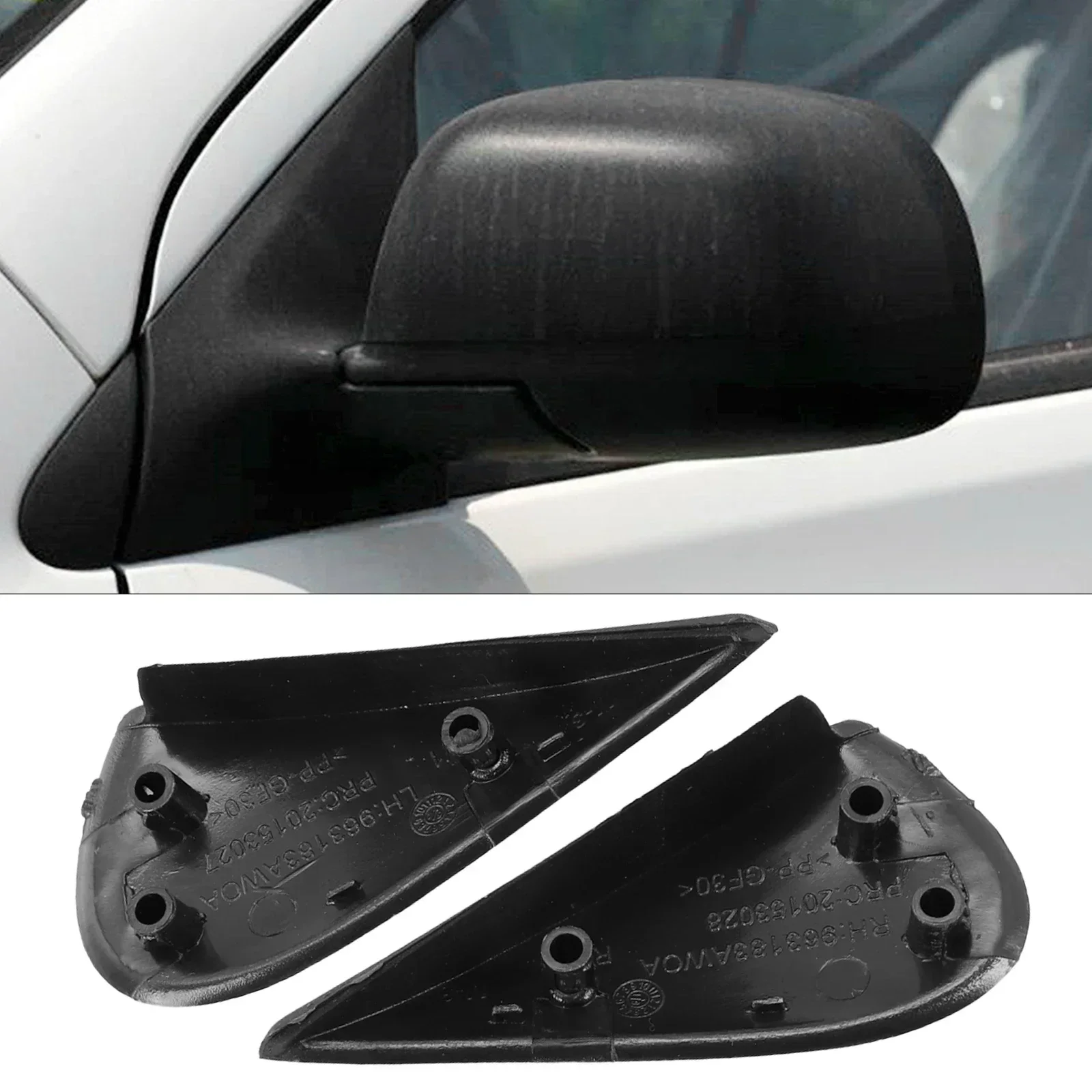 

Stylish Replacement Pair Car Side Mirror Corner Triangle Fender Cover Trim For Nissan Versa 201219 Perfect Fit