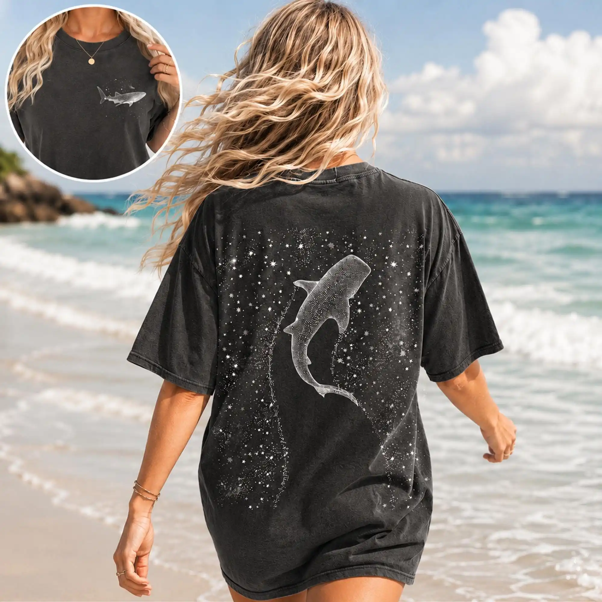 Whale Shark Graphic Tee, Ocean Sea Life Diver Shirt Gift for Ocean Enthusiasts, Ocean T-Shirt