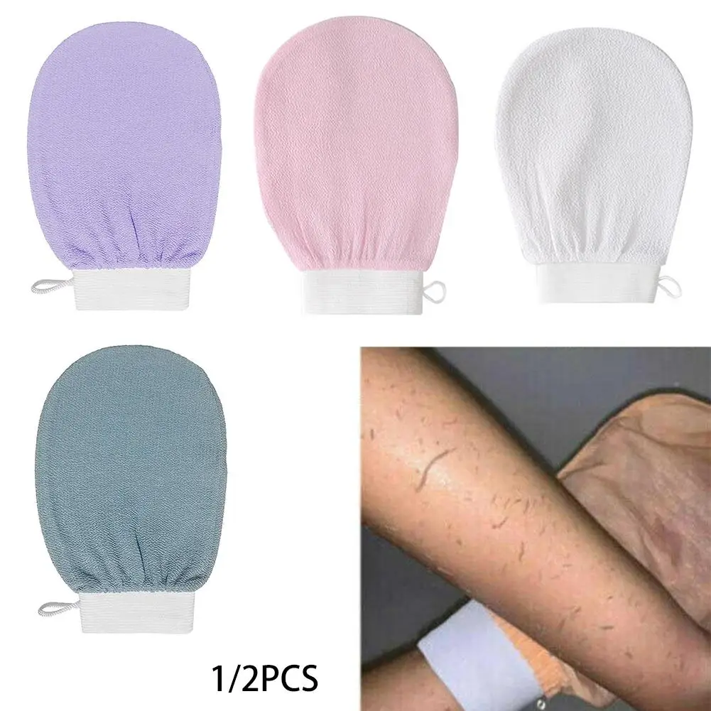 1/2 Pcs Ouble Sided Hammam Scrub Glove Bath Magic Peeling Glove Body Scrub Facial Exfoliate Mitt Home Peeling Glove Towel