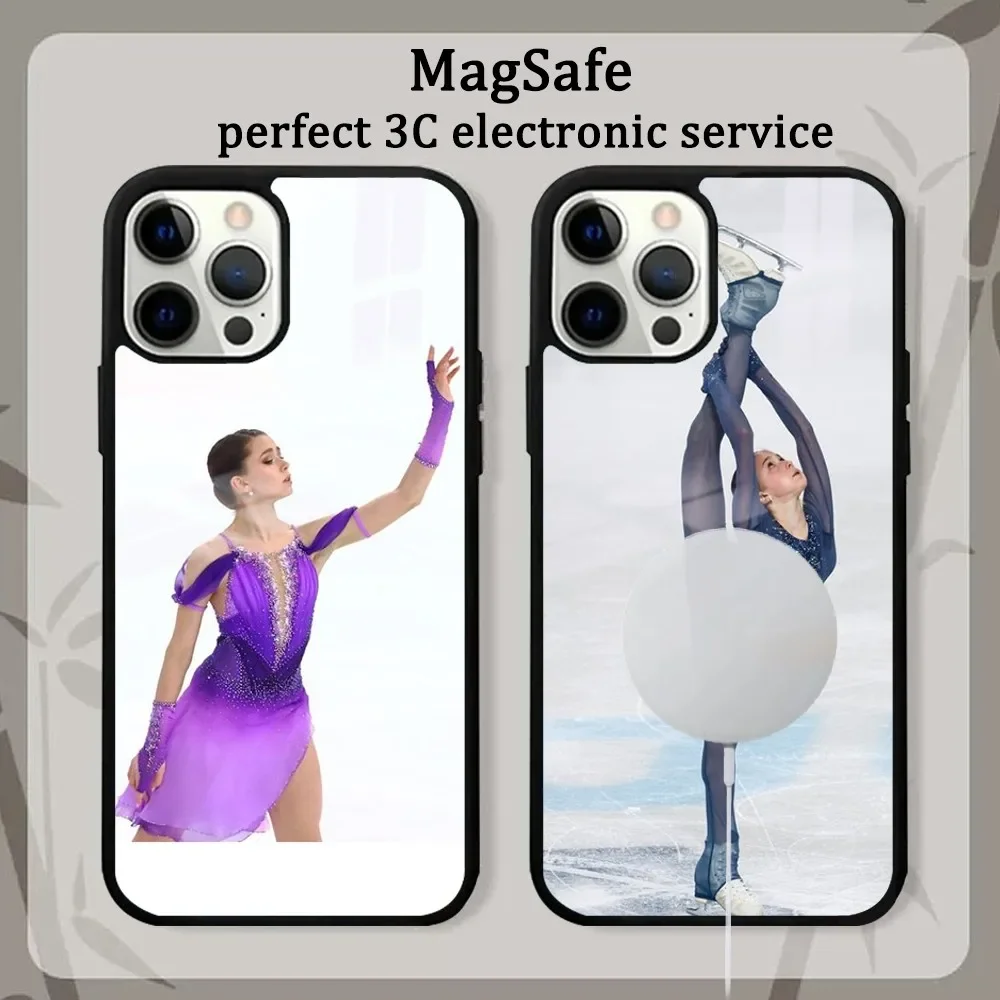 Figure skating Kamila Valieva Phone Case For iPhone16 15 14 13 12 11 Pro Max Plus Mini Mirror Magnetic Cover