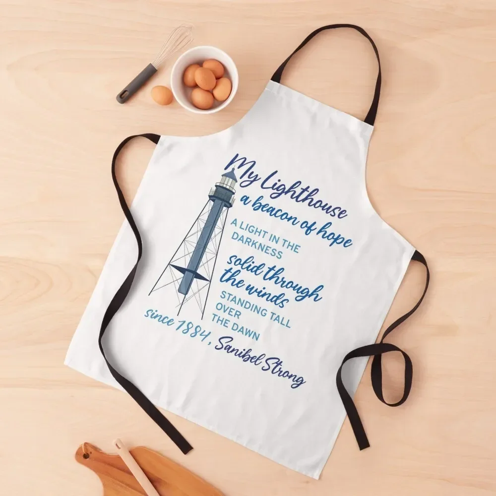 

Sanibel Lighthouse - Sanibel Strong Apron For Man Haircut christmas Restaurant Apron