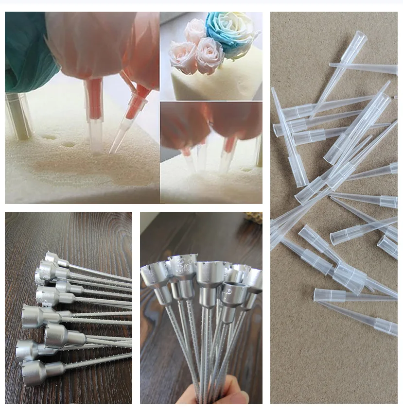 

1000PCS Flower Mud Holder Fixation Vials Immortal Flower Arrangement Tool Mud Insertion DIY Plastic Branch Flower Support