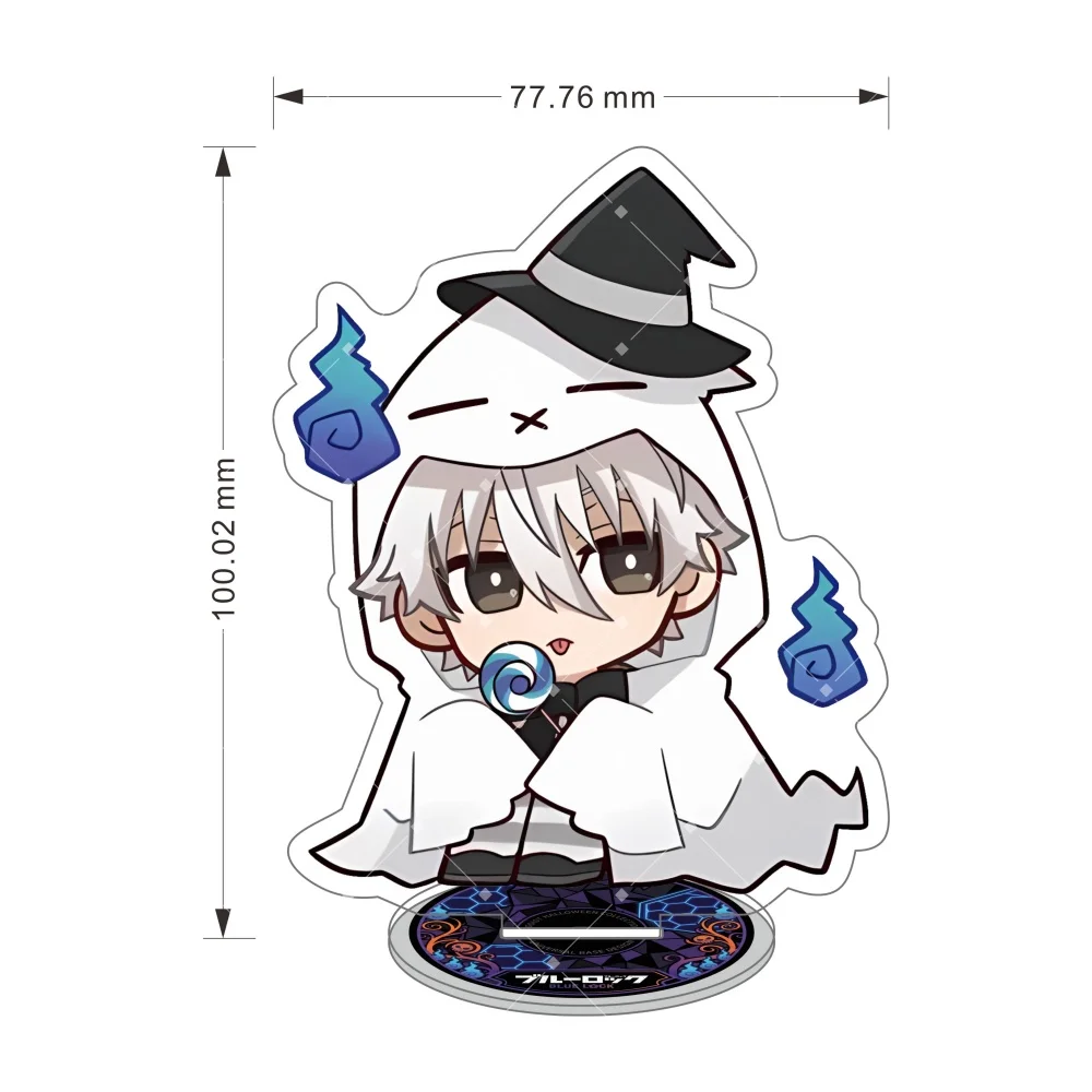 Anime Blue Lock Chibi Acrylic Stand Figure Halloween Cosplay Isagi Nagi Rin Cute Table Decor Desk Keychain Collection Gift Fans