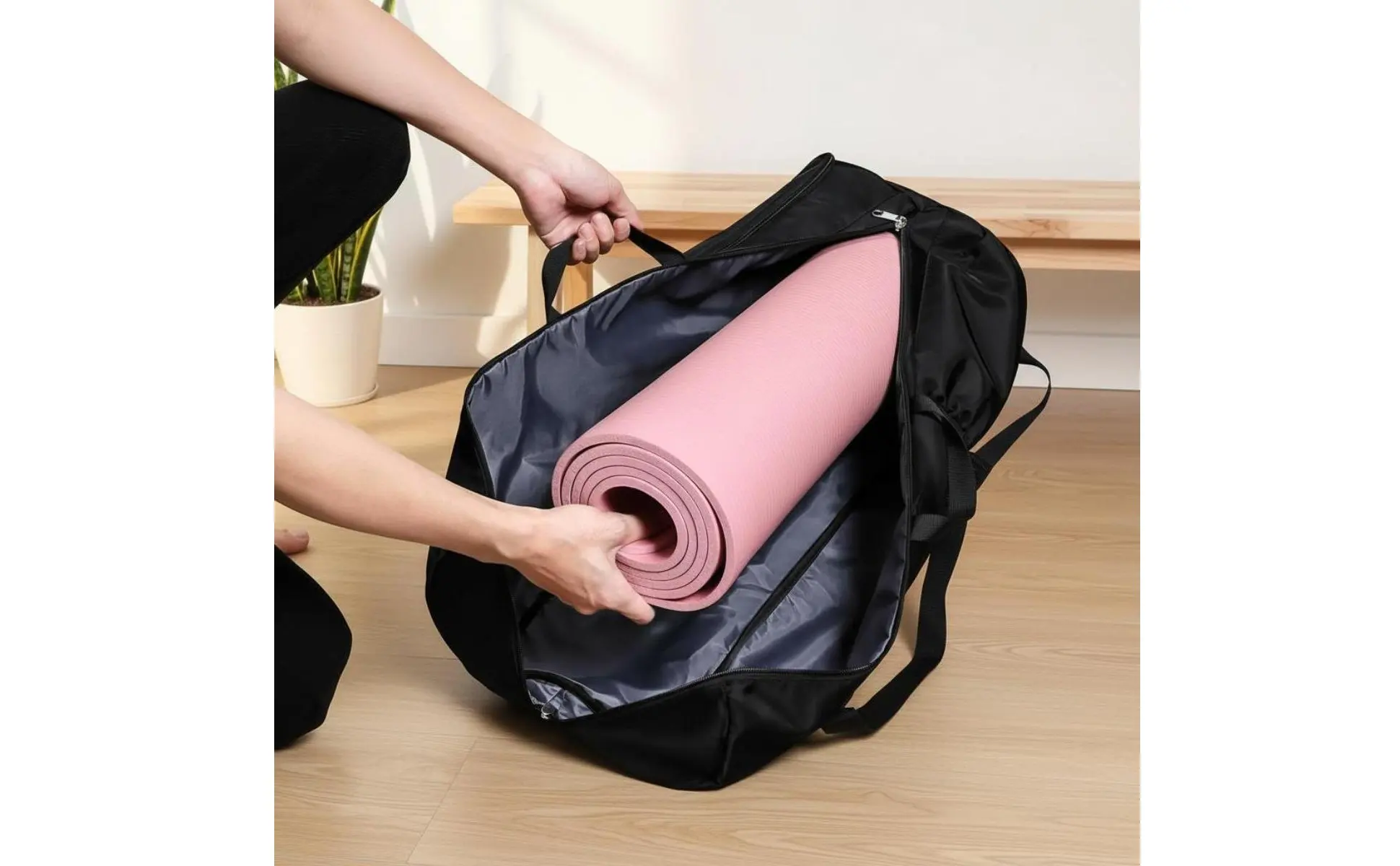 Mind-Body Mat Bag Multiple Pockets Mind-Body Backpack Mat Carrier Backpack Portable Sports Gear Organizer Easy to Carry