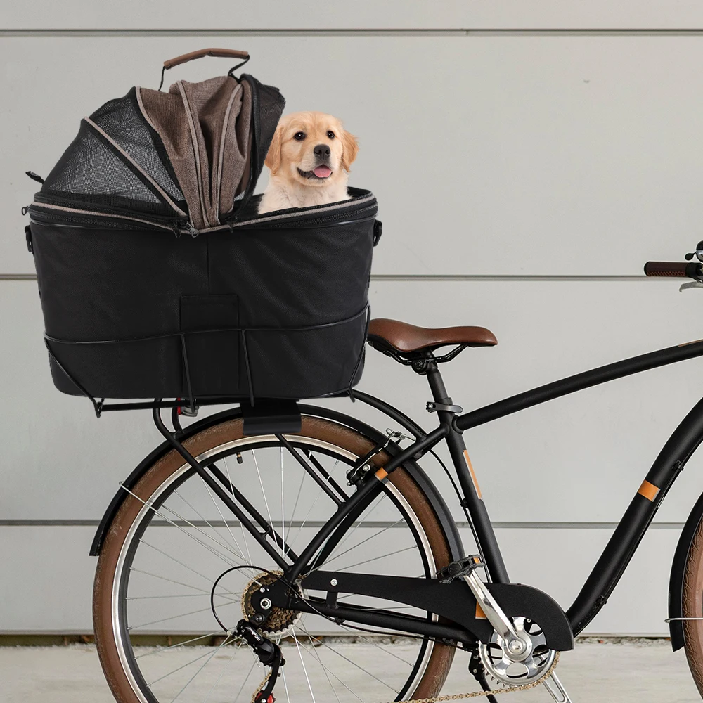 Cesta trasera para perro en bicicleta – Asiento acolchado y seguro - imagen 5