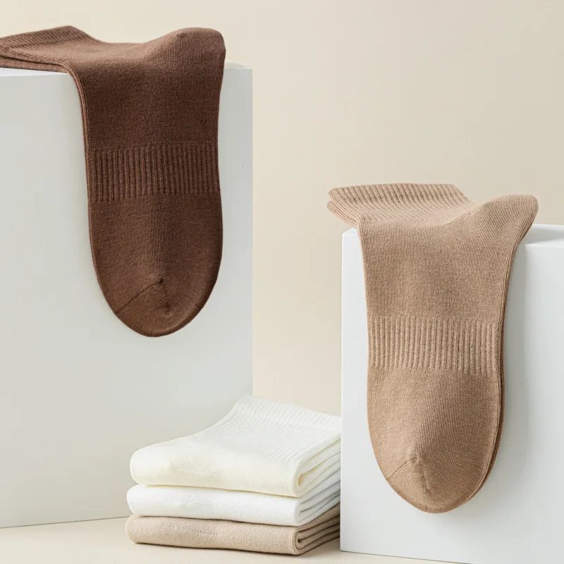 10 pares de calcetines de ocio atlético deportes vestido de tripulación mujeres versátil algodón cómodo sólido primavera otoño transpirable corto B8W137