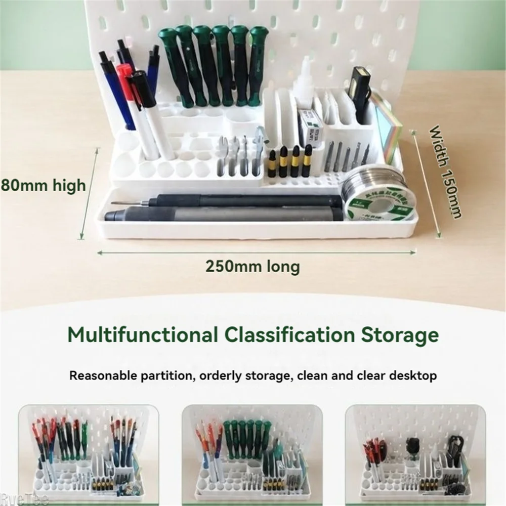 85 Holes 3D Printed Storage Rack Desktop Tray for Gundam Model DIY Electric Screwdriver Paintbrush Pen Tools