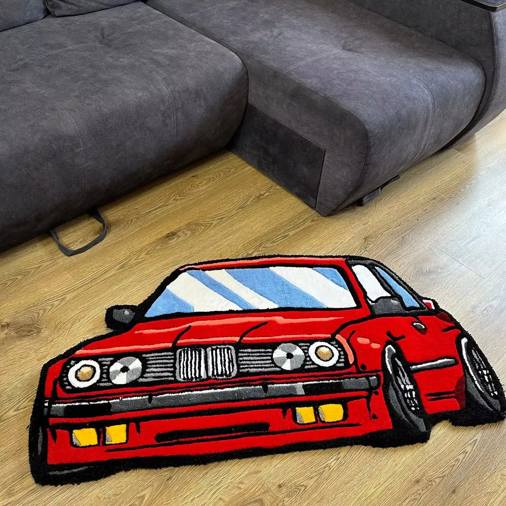 

Car Color Carpet Imitation Cashmere Rug Digital Printing Technology Simple Housewarming Gift Non-Slip Decorative Carpet