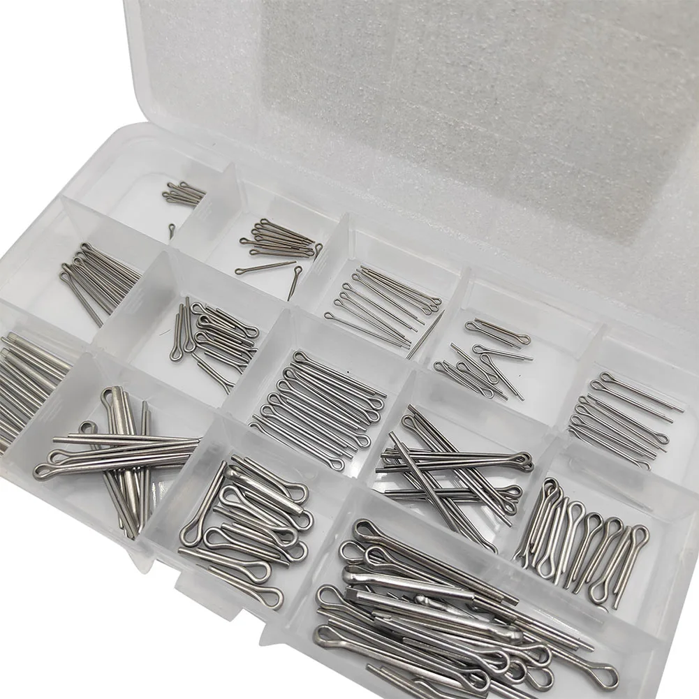150PCS Cotter Pin Kit with 15 Sizes M1 M1 5 M2 M2 5 for M3 Carbon Steel Pins for Mechanical Repairs and Fastening