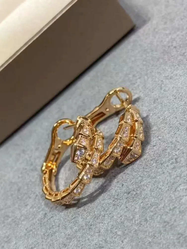 

Wezoo Snake Shape Earrings Women's Pure Silver 925 Diamond Snake Bone Ear Rings High-End Sensation Luxury Small Audience Ear ...