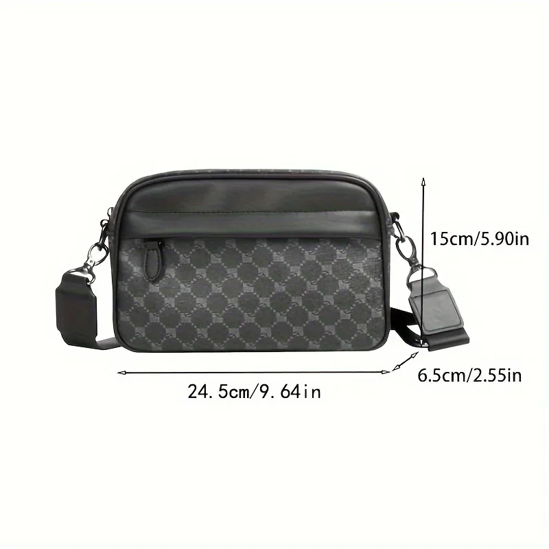 Luxury PU Leather Crossbody Bags Men Fashion Plaid Men Shoulder Bag Business Messenger Bag Mens Handbag Satchels Tote Purse