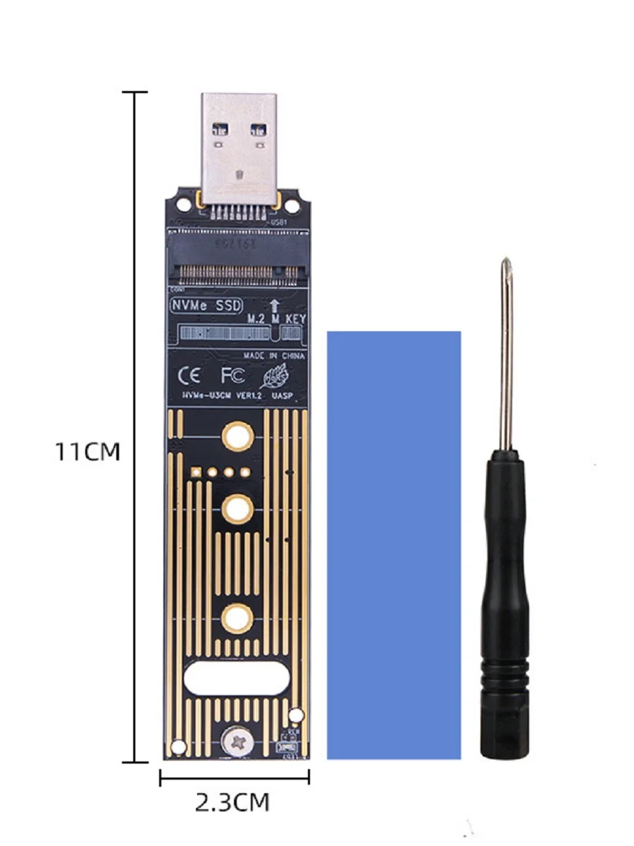 Корпус M2 NVMe SSD 10 Гбит/с PCIe SSD Корпус Портативная коробка USB C USB 3.1 Бесплатный внешний адаптер с радиатором для SSD M.2