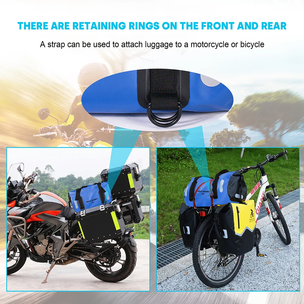 Free Shipping WILD HEART Waterproof Bag Duffel Bag  Waterproof Gym Bag Waterproof Travel Bag for Biking, Camping, Boating