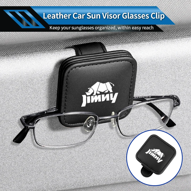

Premium Leather Car Sun Visor Sunglasses Organizer Clip For Jimny JB64 JB74