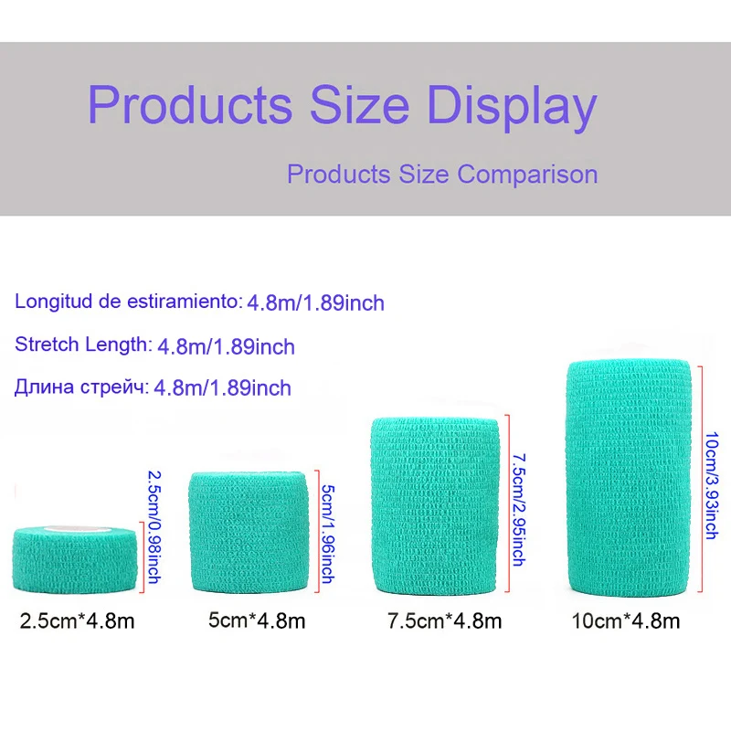 4.8m Sports Color Elastic Bandage Wraps Athletic Tape Motorcycle Women Fashion Finger Knee Tape Finger Tape Dropshipping