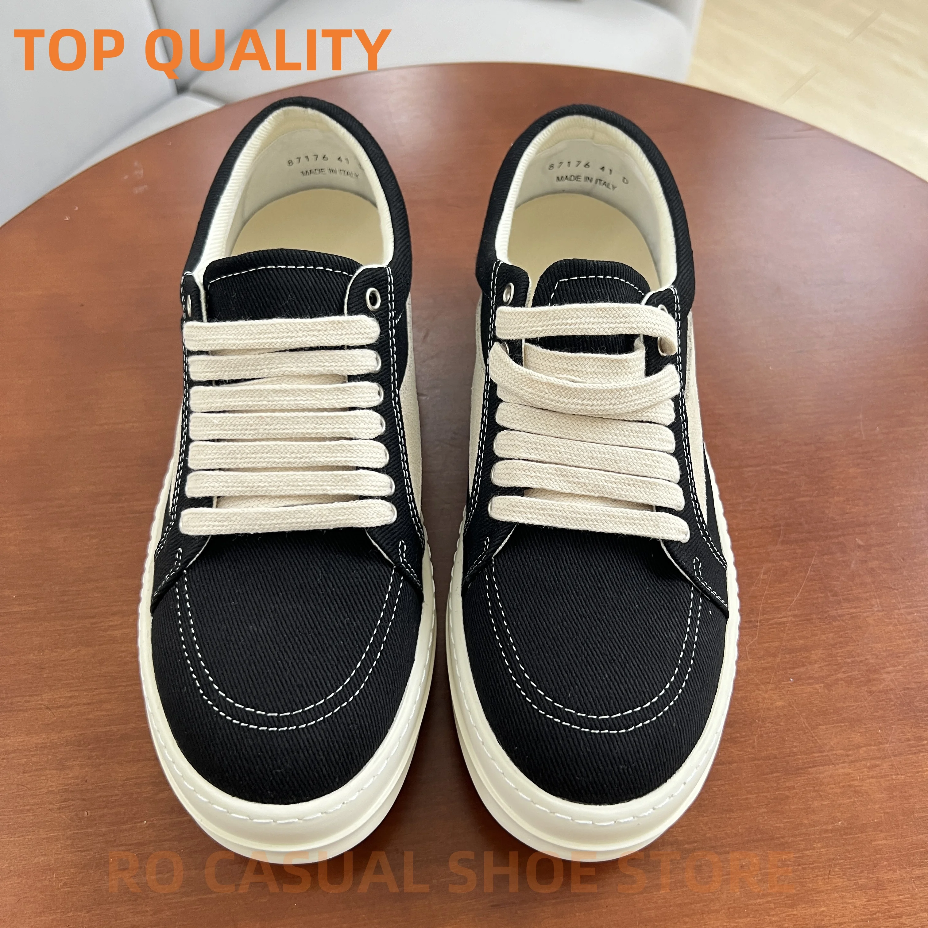 HOTSALE, zapatos de lona negros de lujo de alta calidad Owens para hombre, zapatillas con cordones para mujer, botas y zapatos de diseño de moda informal a la moda