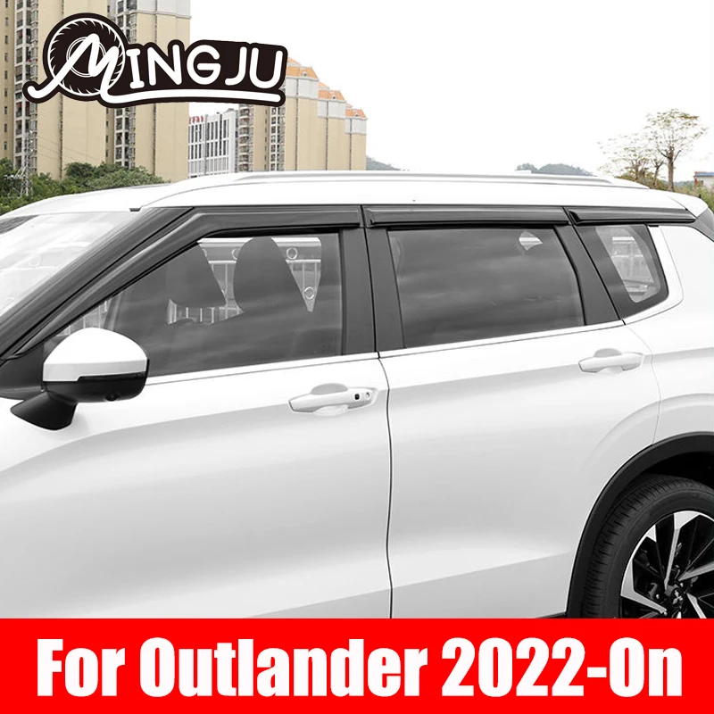 

For Mitsubishi Outlander 2022 2023 2024 Window Visor Awnings Shelters Vent Shades Sun Rain Deflector Guard Auto Accessories