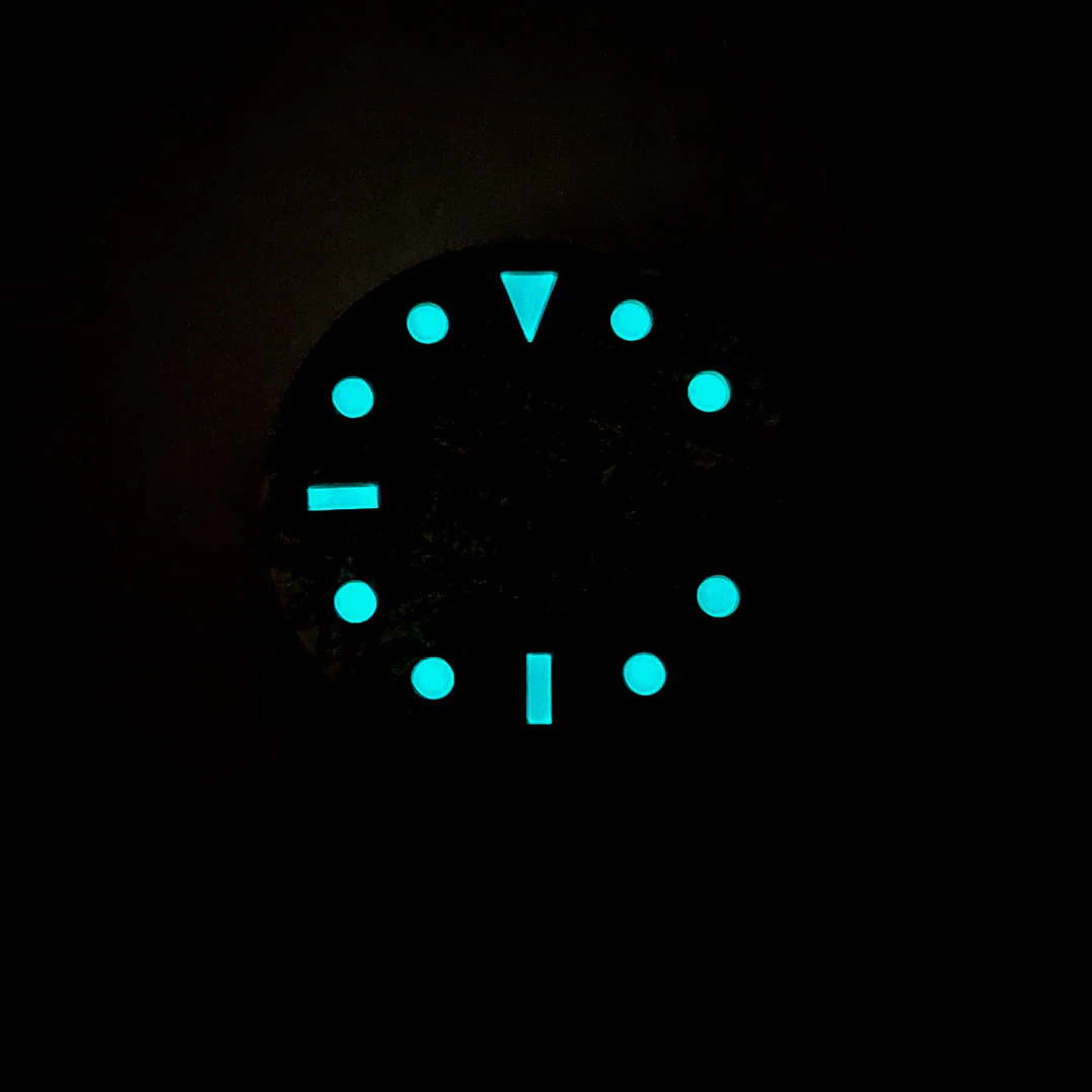 28.5mm Watch Dial Meteorite Dials with Blue Luminous for NH35 4R35 NH36 Automatic Movement Mechanical Watch Accessories