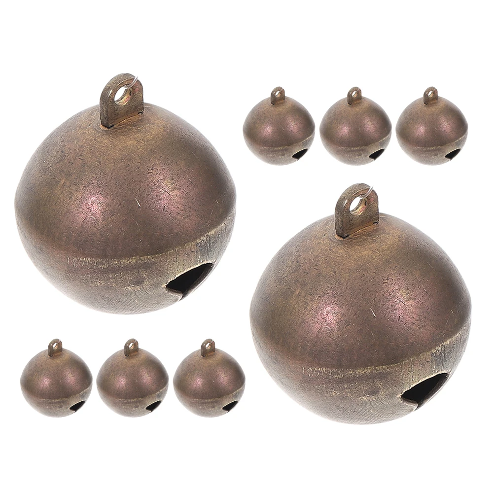 

8pcs Bells for Dog Cat Collar Craft Decorative Durable Sound Pet Collar Charms Pet Accessories DIY Brass Charm