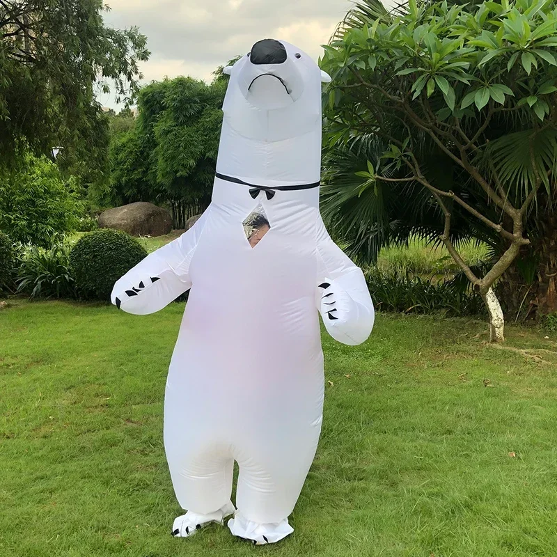 White Polar Inflatable Costumes Adult Halloween Cosplay Costume Mascot Bear Party Role Play Disfraz For Man Woman MN3