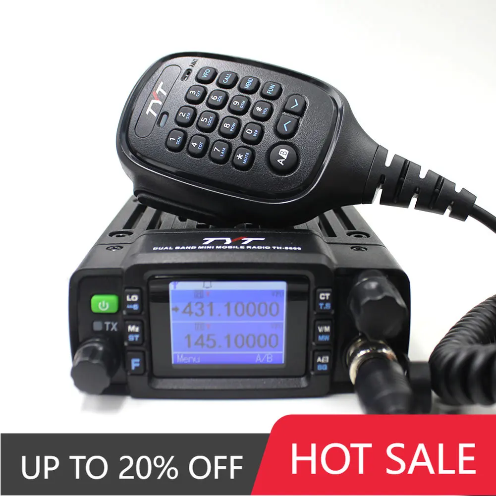 

TYT waterproof TH-8600 25W Dual band UHF and VHF 136-174&400-470MHz Mobile Transceiver Commercial Radio