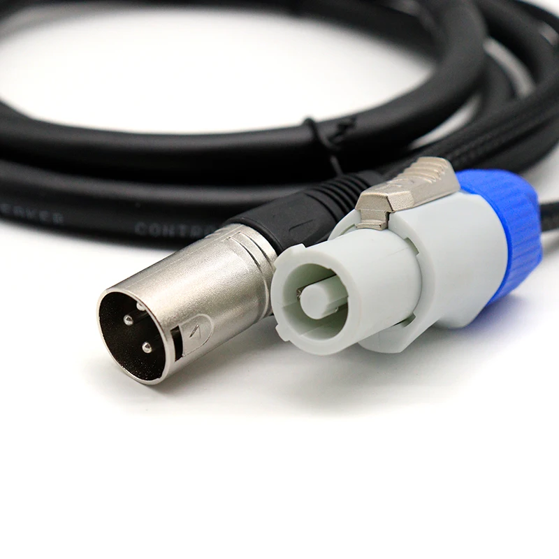 مرنة 3x1.5mm2 Powercon XLR كومبو كابل 1 متر 2 متر 3 متر 5 متر Powercon DMX كومبي كابل لإضاءة المسرح تتحرك الرأس
