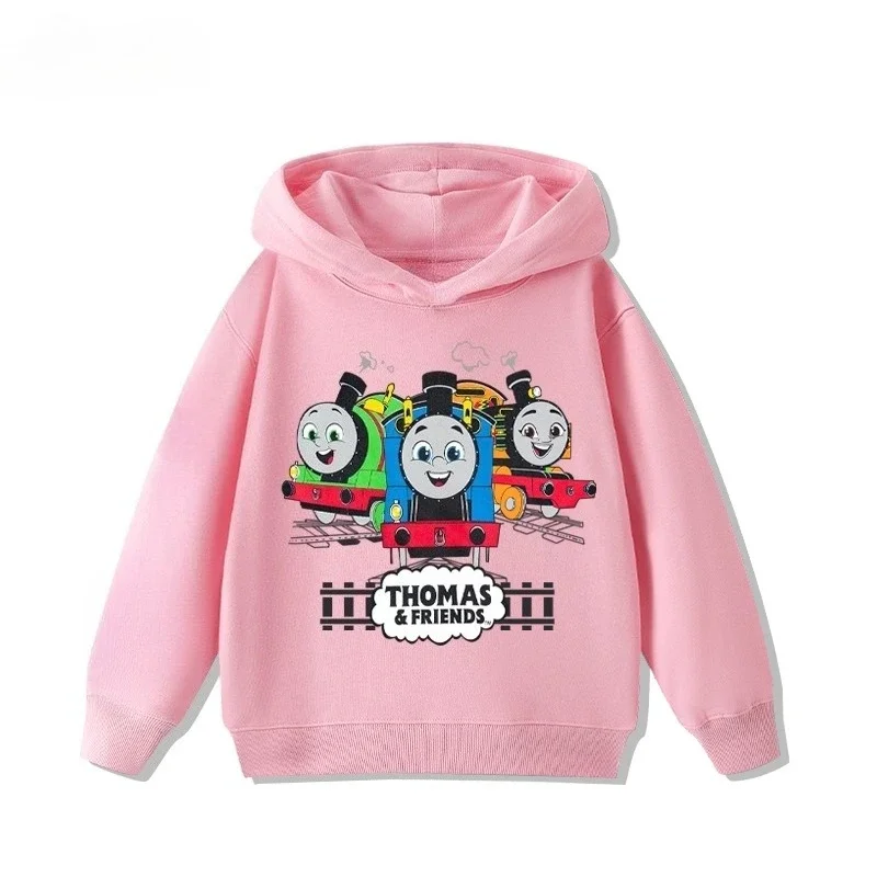 توماس ذا تانك محرك الكرتون نمط مطبوعة الخريف جديد الفتيان والفتيات الرياضة في الهواء الطلق مريحة هوديي الأعلى #4