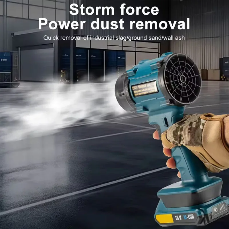 Akumulatorowy wentylator Turbo Jet F018 do czyszczenia powietrzem z silnikiem bezszczotkowym, elektryczny dmuchawa do czyszczenia.