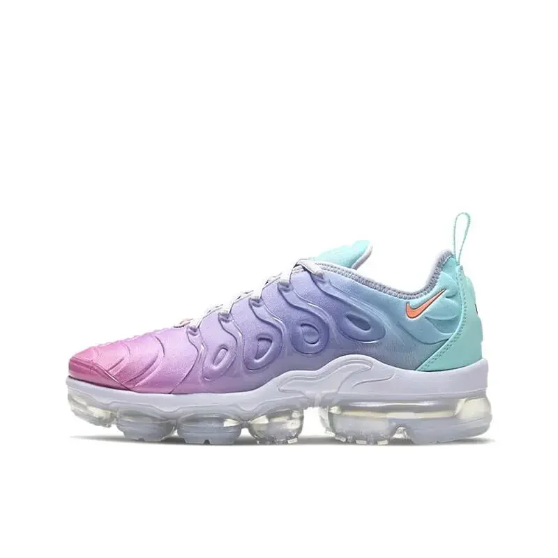 Женская цельнорозовая универсальная спортивная обувь Nike Air VaporMax Plus на воздушной подушке с мягкой эластичной износостойкой плотной дышащей спортивной обувью